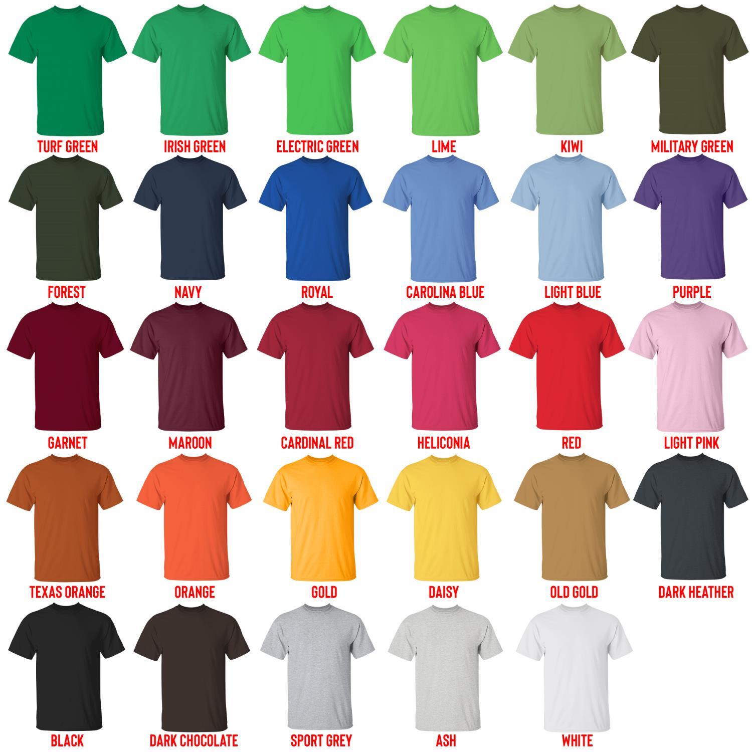 t shirt color chart - Juice Wrld UK Shop