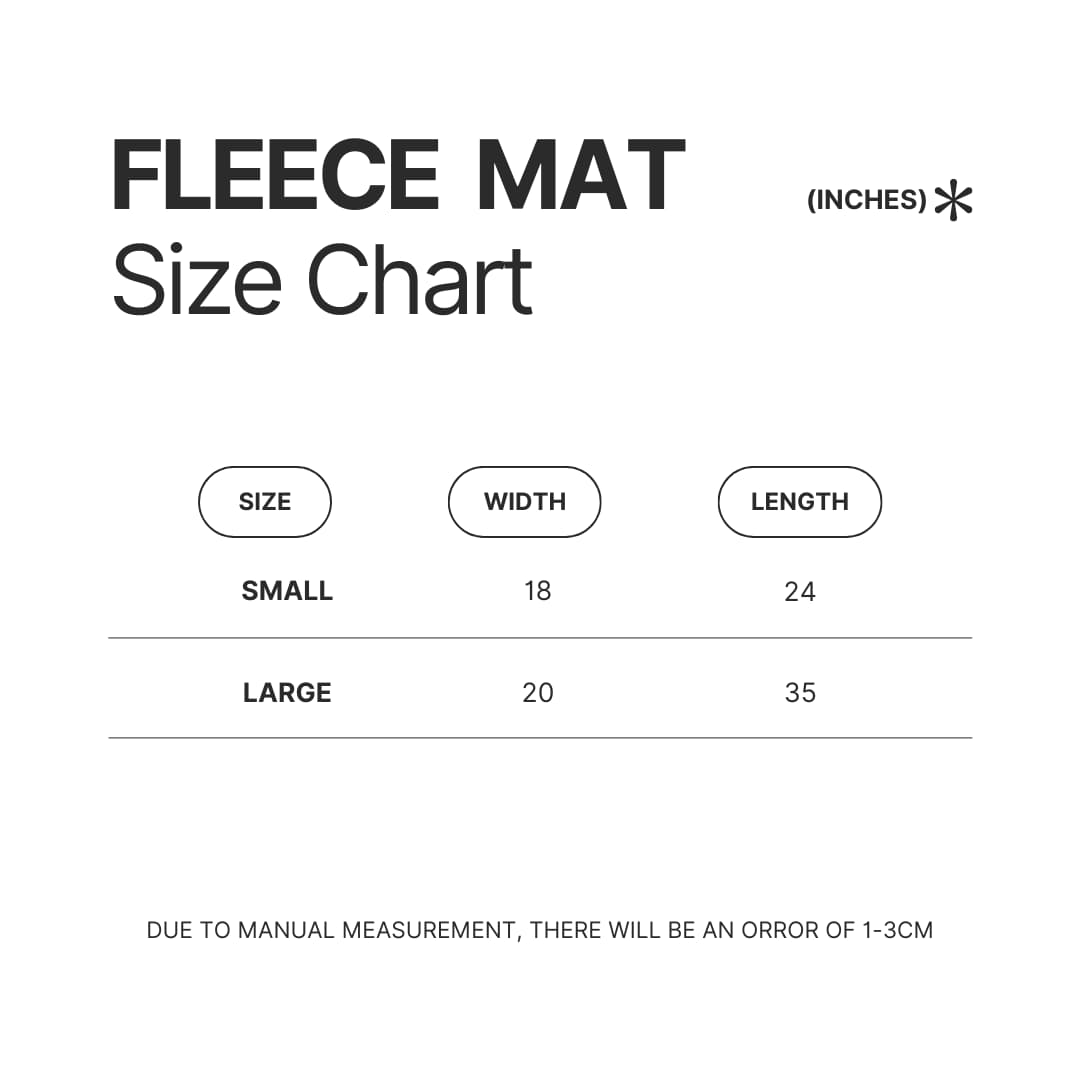 Fleece Mat Size Chart - Juice Wrld UK Shop