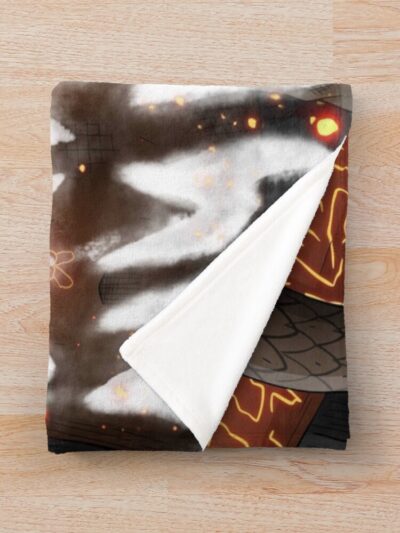 Alternative view of Fire In My Lungs Throw Blanket